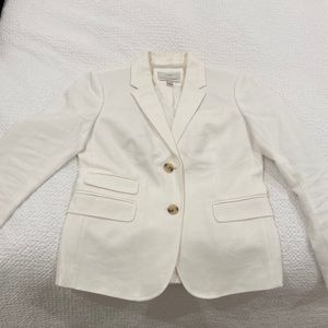 J.Crew Schoolboy white linen blazer size 6